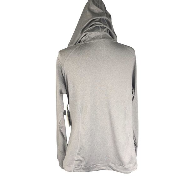 Danskin  gray wicking crossover hoodie large - Picture 2 of 9